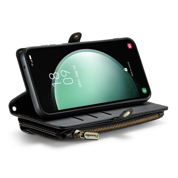 CASEME Plånboksfodral Konstläder för Samsung Galaxy S23 FE - Svart