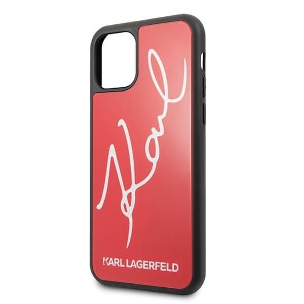 Karl Lagerfeld Skal iPhone 11 Pro Signature Glitter - Röd Röd