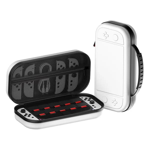 STARTRC GAMES Nintendo Switch 2 Fodral Läder Stor - Vit Vit