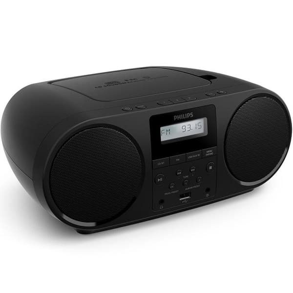 Philips Boombox CD/FM-radio/Bluetooth TAZ5000/10 - Sort Svart
