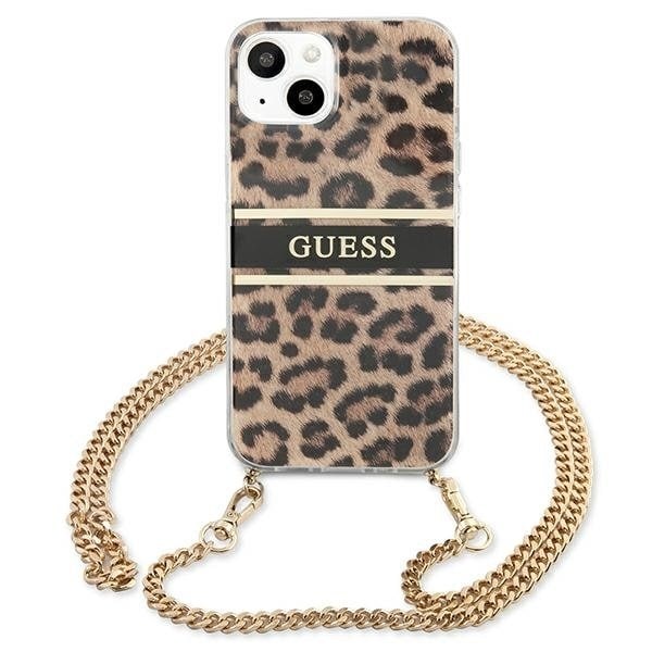 Guess Gold Strap Skal iPhone 13 Mini - Leopard