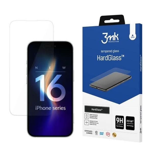 3mk iPhone 16 Pro Max Härdat Glas Skärmskydd - Clear Transparent