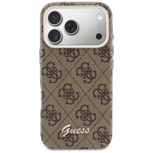 Guess  Mobilskal För iPhone 17 Pro MagSafe 4G Script - Brun Brun