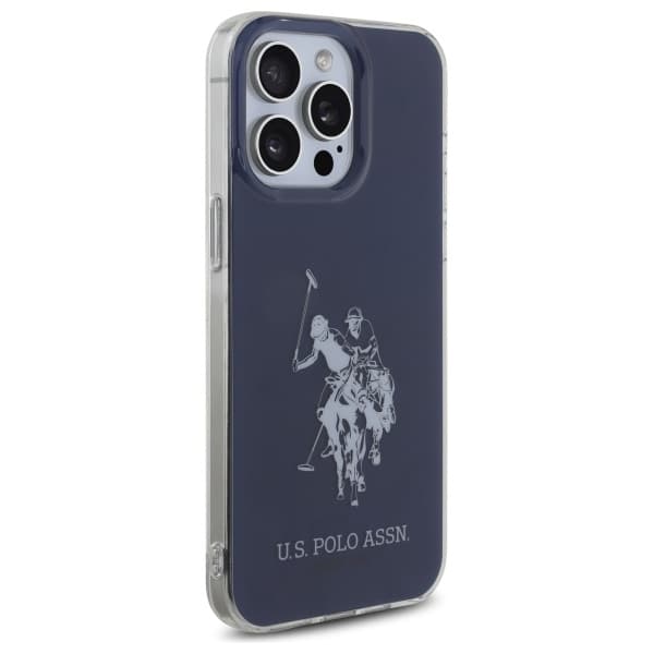 US Polo Mobilskal till iPhone 15 Pro Max Shiny Big Logo - Blå