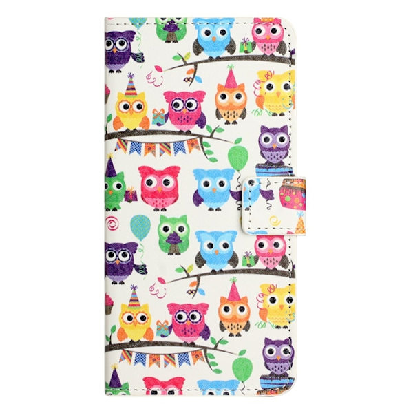 iPhone 17 Pro Plånboksfodral Pattern Print Konstläder Vit