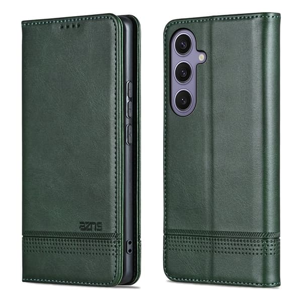 AZNS Samsung Galaxy S25 FE Plånboksfodral Konstläder - Grön