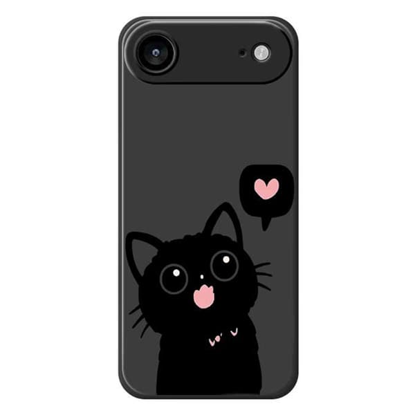Mobilskal till iPhone Air Love Black Cat Pattern - Svart Svart