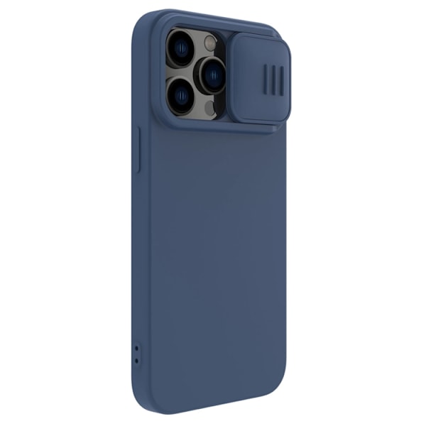 Nillkin iPhone 14 Pro Max Mobilskal CamShield Silky Silikon - Blå