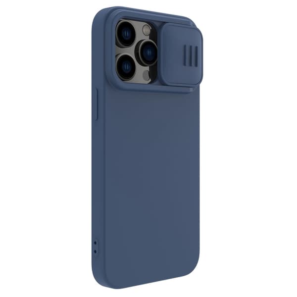 Nillkin Mobilskal till iPhone 14 Pro Max CamShield Silky Silikon - Blå Blå