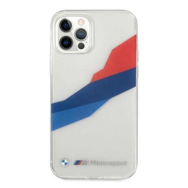 BMW Motorsport Tricolor Cover iPhone 12 Pro Max - Gennemsigtig