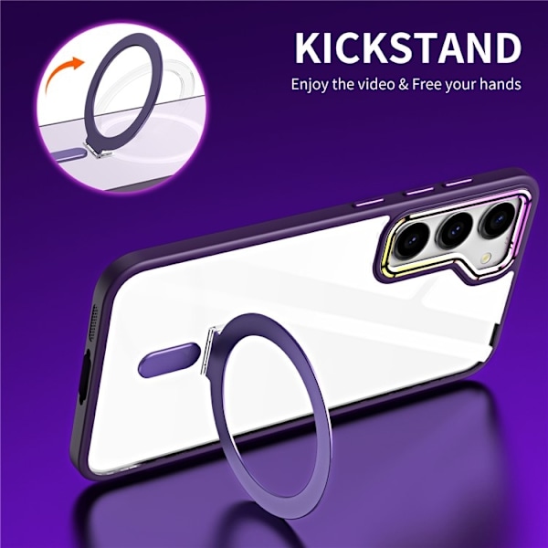 Galaxy S23 Plus Mobilskal Magsafe Kickstand Magnetic - Clear