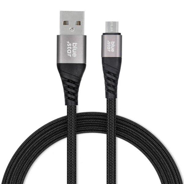 Blue Star USB-A til Micro-USB Kabel 1,2m - Sort