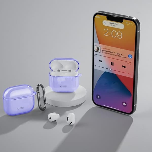 Tech-Protect Apple Airpods 4 Etui Flexair - Lilla Lila
