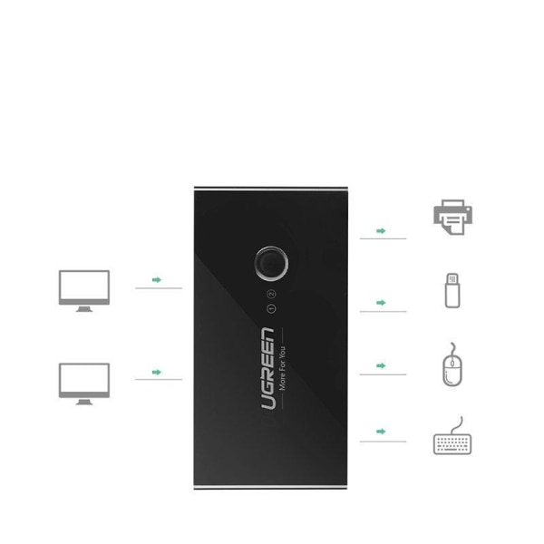 Ugreen Switch Box HUB 4x USB 3.2 Gen 1 USB Splitter - Sort