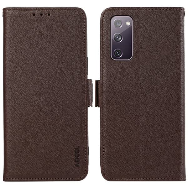 ABEEL Samsung Galaxy S20 FE 4G/5G Plånboksfodral RFID-Skydd Konstläder - Brun
