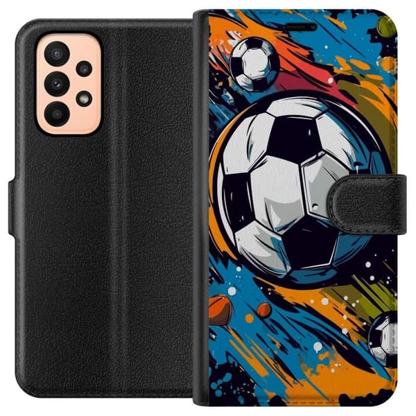 Pungcover til Samsung Galaxy A23 med Fodbolde