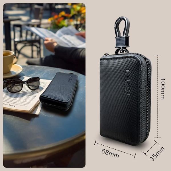 Tech-Protect KLR300 RFID-beskyttelse/Faraday nøglefri bilnøgleetui - sort Svart