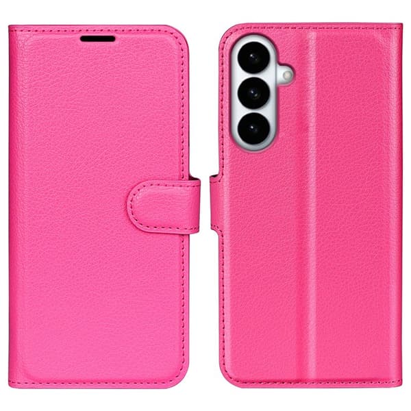 Plånboksfodral för Samsung Galaxy S26 Plus Stativ Konstläder - Rosa