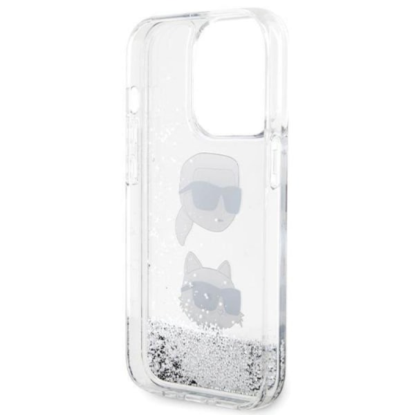 Karl Lagerfeld iPhone 14 Pro Mobile Case Liquid Glitter - Läpinäkyvä