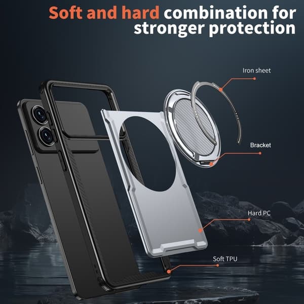 Mobilskal till Samsung Galaxy S26 Edge Magnetiskt TPU + PC - Grå