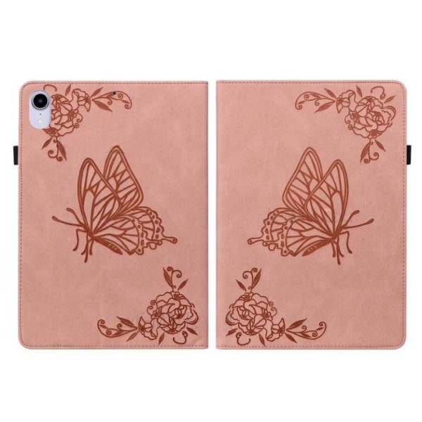 iPad mini 6 (2021) Etui Imprinted Butterfly Flower - Pink