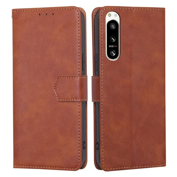 Sony Xperia 5 IV Plånboksfodral - Brun Brun