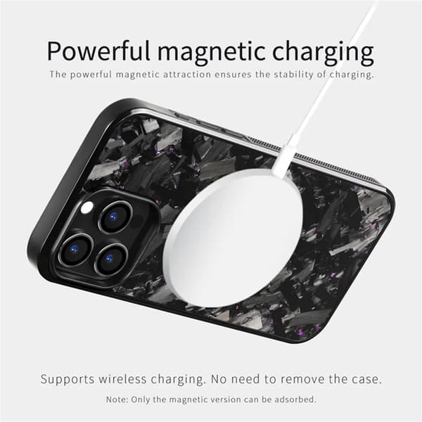 Mobilskal till iPhone 16 Pro Max MagSafe Aramid Fiber Large Texture - Svart