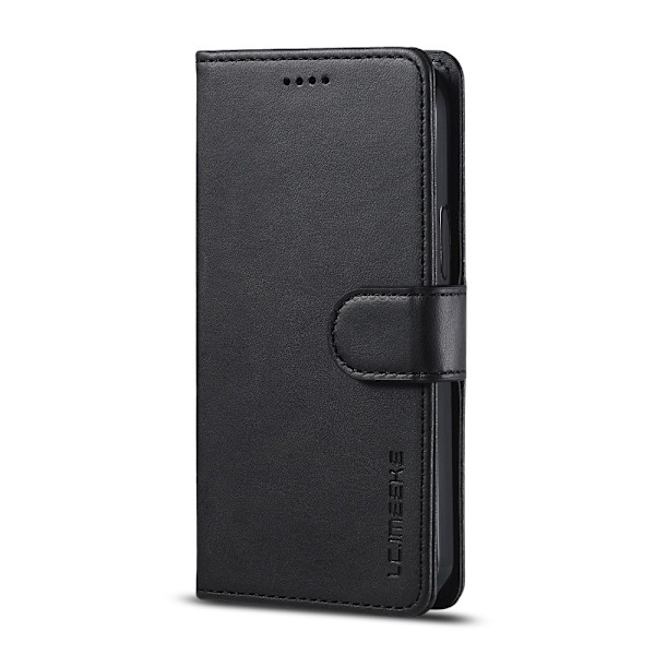 LC.IMEEKE Läder Plånboksfodral iPhone 12 Pro Max - Svart Svart