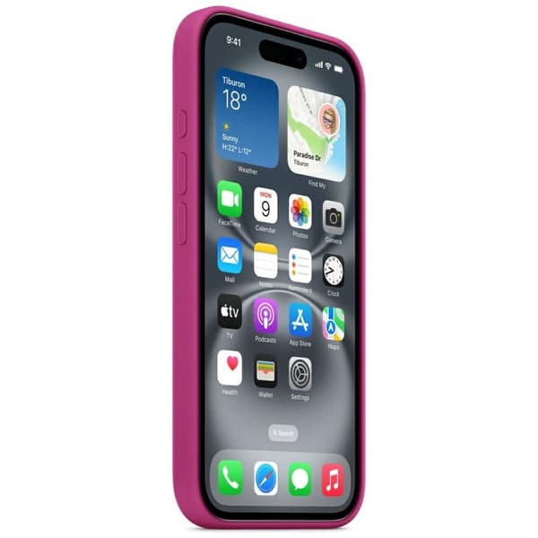Apple Mobilskal till iPhone 16 MagSafe Silicone - Fuchsia