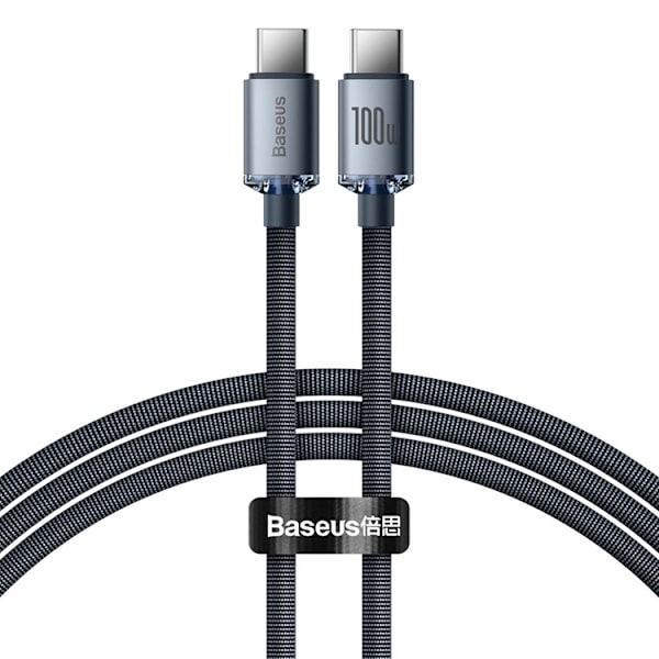 Baseus USB-C till USB-C Kabel 100W 1,2m - Svart Svart