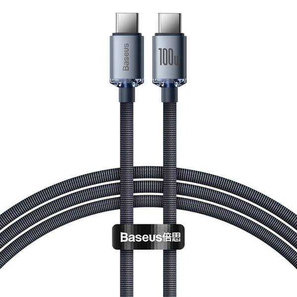 Baseus USB-C till USB-C Kabel 100W 1.2m - Svart Svart