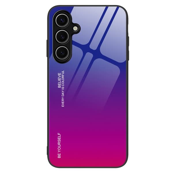 Mobilskal för Samsung Galaxy S26 Gradientfärg Härdat glas + TPU - Blå
