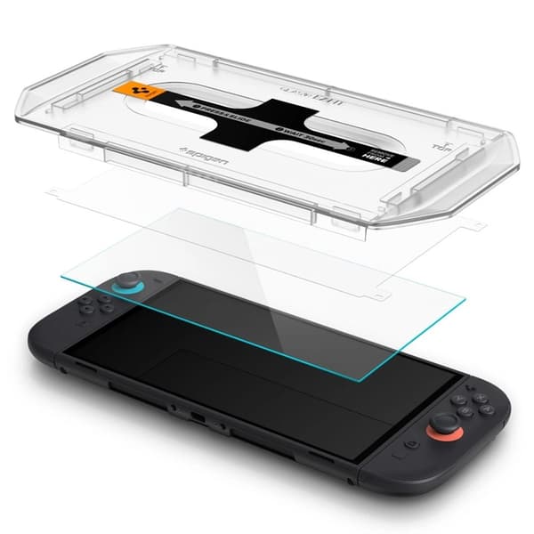 Spigen [2-Pack] Nintendo Switch 2 Härdat Glas Skärmskydd EZ Fit Transparent