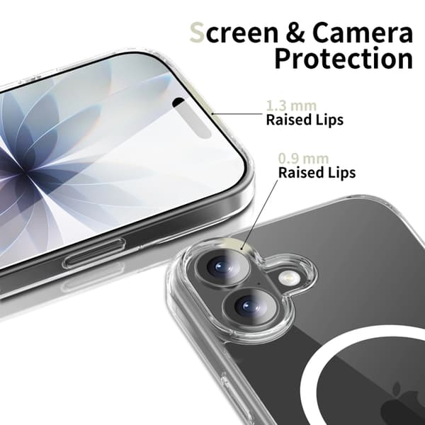Tech-Protect Telefontaske til iPhone 17 Magsafe Flexair Hybrid - Klar Transparent
