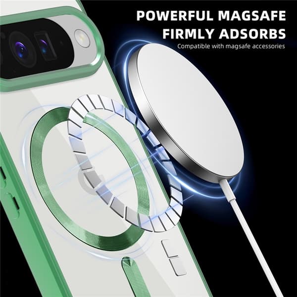 Mobilskal till Google Pixel 10/10 Pro MagSafe med Korthållare - Grön Grön
