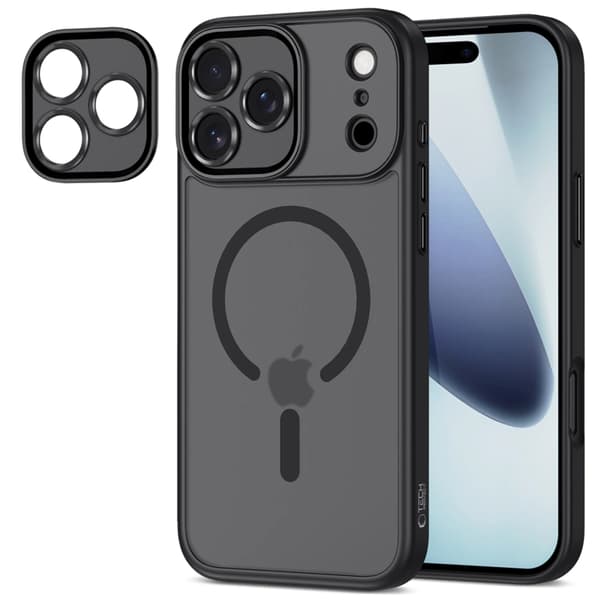 Tech-Protect iPhone 17 Pro Magsafe telefontaske med kameradæksel - sort Svart