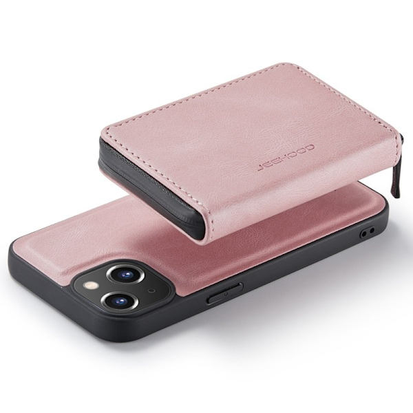 JEEHOOD Mobilskal till iPhone 14 Plus Shockproof KonstLäder Rosa