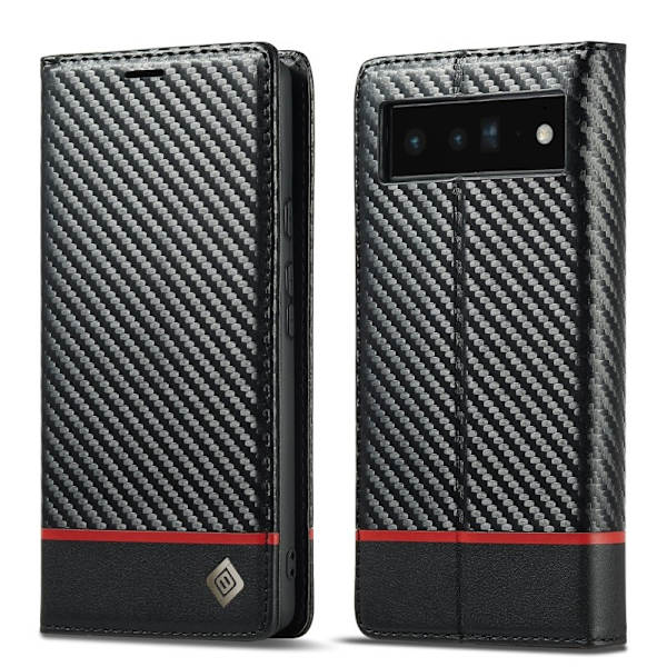 LC.IMEEKE Google Pixel 6 Pro Plånboksfodral Konstläder - Horisontell Rand