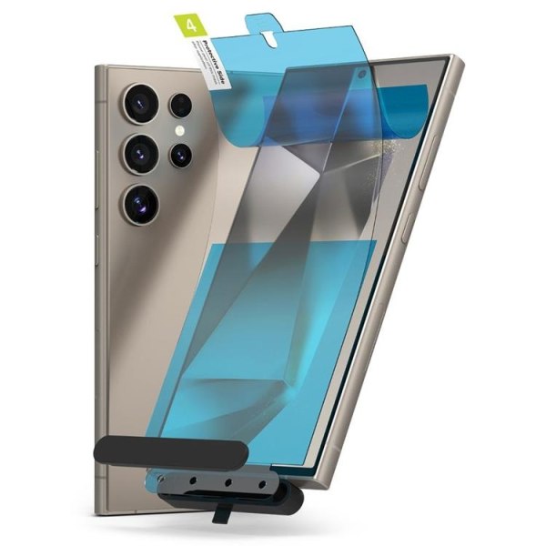 [2-Pack] Ringke Galaxy S24 Ultra Skærmbeskytter Dual Easy - Gennemsigtig