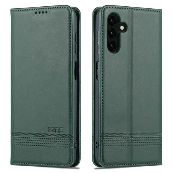 AZNS Samsung Galaxy A14 5G Plånboksfodral Konstläder - Grön
