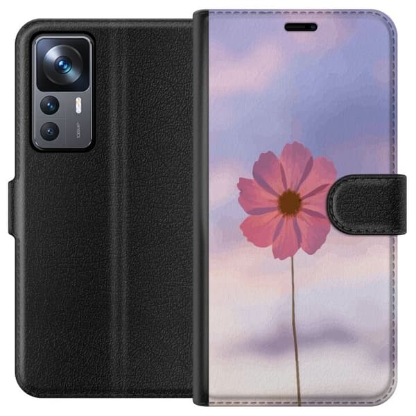 Pung Taske til Xiaomi 12T med lyserød blomst