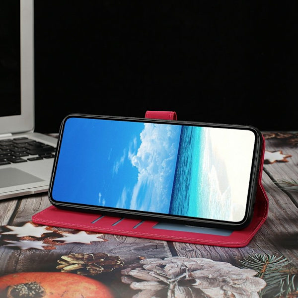 Samsung Galaxy S26 Edge Plånboksfodral Konstläder Ställ - Rosa