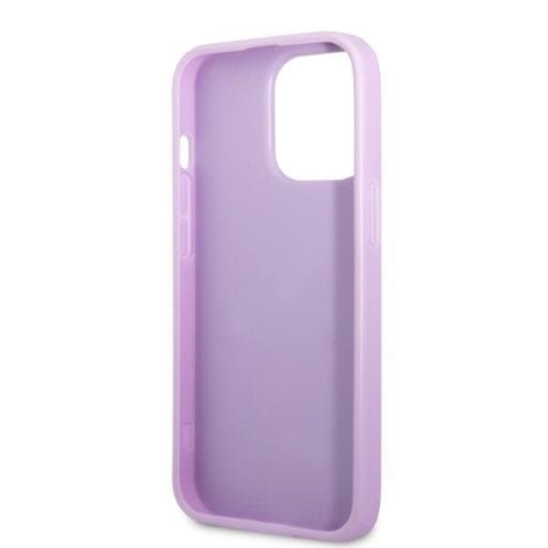 Guess iPhone 13 Pro Mobilskal Saffiano 4G Small Metal Logo Rosa