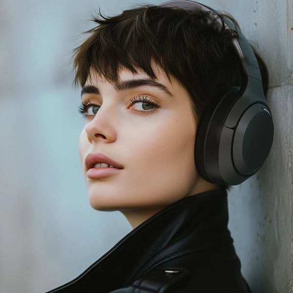 Happy Plugs Over-Ear Trådløse Øretelefoner Play Lite - Sort Black