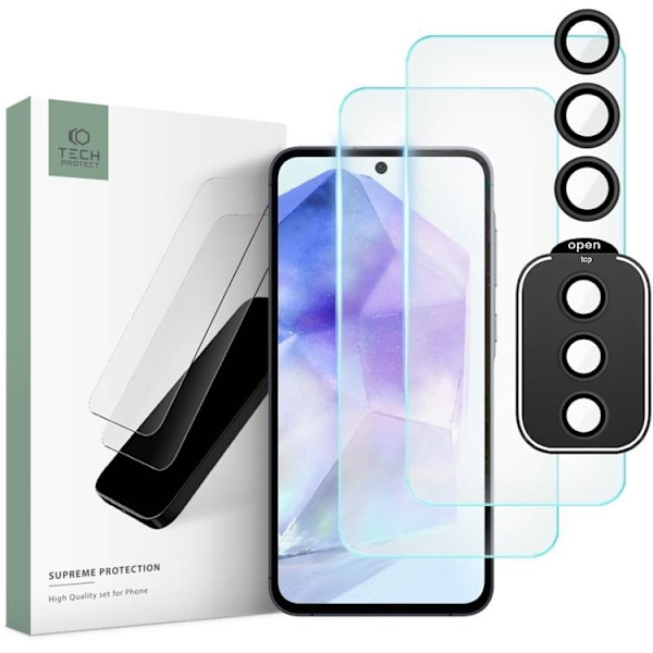 Tech-Protect Galaxy A55 Linsskydd i Härdat Glas Supreme Set
