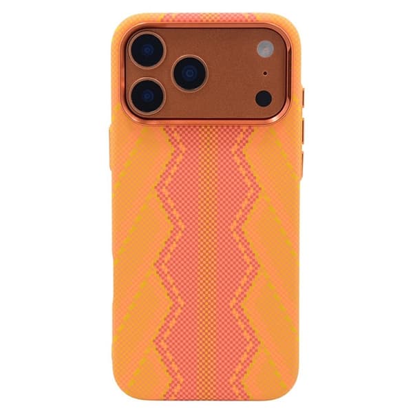 Mobilskal till iPhone 17 Pro Max Magsafe Carbon Fiber Orange