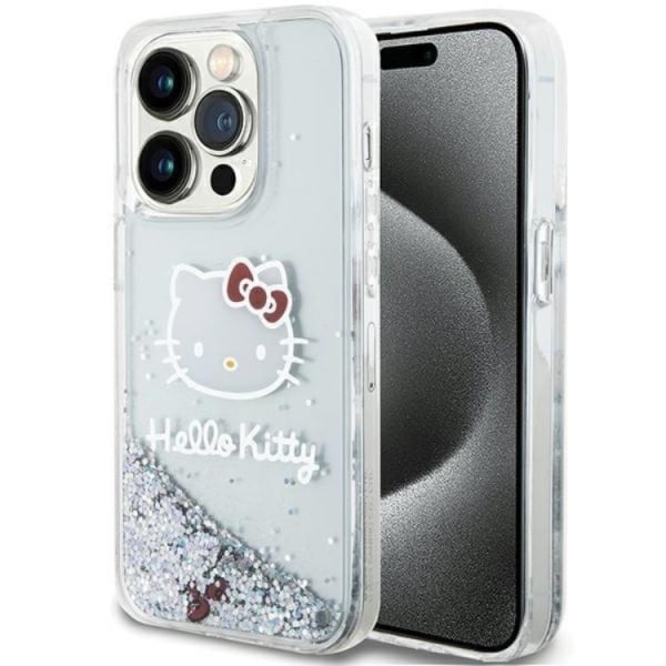 Hello Kitty iPhone 14 Pro Max Mobiletui Liquid Glitter Charms Ki