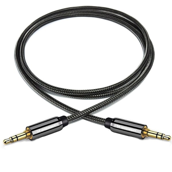 Wozinsky 2xAUX Kabel Universal Mini Jack 1.5m - Sort Svart