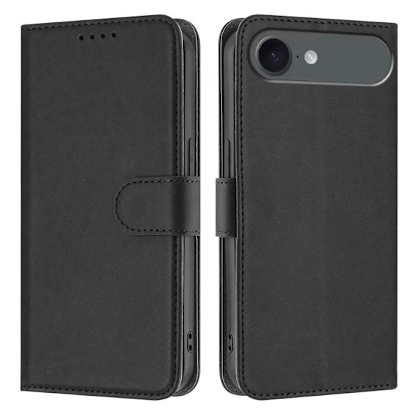 iPhone Air Konstläder Plånboksfodral Solid Color - Svart Svart