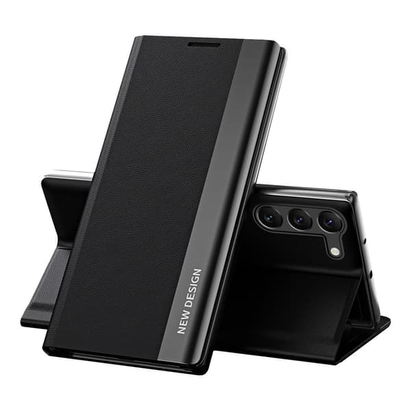 Galaxy S23 Plus -kotelo Sleep Pro Flip - Musta Black
